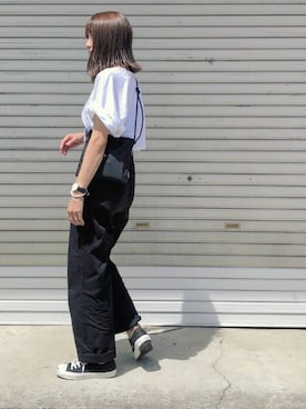 「CONVERSE（コンバース）のCONVERSE コンバース ジャック パーセル / JACK PURCEL（スニーカー）」を使った、たろ☺︎さん（レディース・165cm）の夏コーディネート