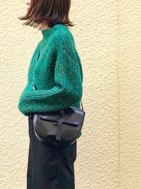 「Willful by lipstar（ウィルフル バイ リップスター）の【Willful by lipstar】3G アゼMIXハイネックニット（ニット/セーター）」を使った、たろ☺︎さん（レディース・165cm）の秋コーディネート