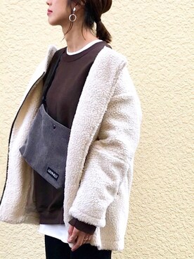 「リップスター」｜「アイテム（ブルゾン）」を使った、たろ☺︎さん（レディース・165cm）の秋コーディネート