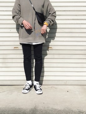 「アイテム（腕時計、イエロー系）」を使った、たろ☺︎さん（レディース・165cm）の冬コーディネート
