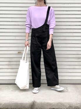 「NINE（ナイン）のアイテム」を使った、たろ☺︎さん（レディース・165cm）の春コーディネート
