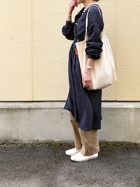 「KBF+」｜「アイテム（その他アウター）」を使った、たろ☺︎さん（レディース・165cm）の春コーディネート