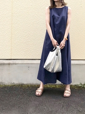 「アイテム（バングル/リストバンド、オレンジ系）」を使った、たろ☺︎さん（レディース・165cm）の春コーディネート