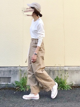 「URBAN RESEARCH Sonny Label（アーバンリサーチサニーレーベル）のアイテム（帽子）」を使った、たろ☺︎さん（レディース・165cm）の春コーディネート