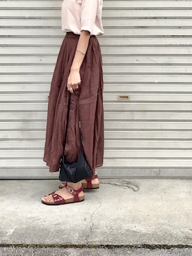 「スカウチョ」｜たろ☺︎さん（レディース・165cm）の夏コーディネート