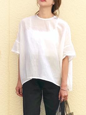 「フープイヤリング」｜たろ☺︎さん（レディース・165cm）の夏コーディネート
