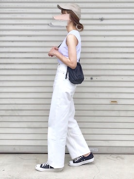 「URBAN RESEARCH Sonny Label（アーバンリサーチサニーレーベル）のアイテム（帽子）」を使った、たろ☺︎さん（レディース・165cm）の夏コーディネート
