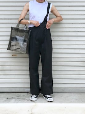 「NINE（ナイン）のアイテム」を使った、たろ☺︎さん（レディース・165cm）の夏コーディネート