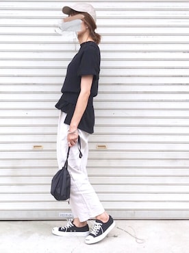 「URBAN RESEARCH Sonny Label（アーバンリサーチサニーレーベル）のアイテム（帽子）」を使った、たろ☺︎さん（レディース・165cm）の夏コーディネート