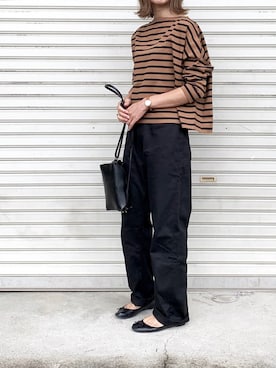 「ブラウンコーデ」｜「アイテム（レインシューズ）」を使った、たろ☺︎さん（レディース・165cm）の秋コーディネート