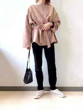 「シャギー」｜「アイテム（チュニック）」を使った、たろ☺︎さん（レディース・165cm）の秋コーディネート