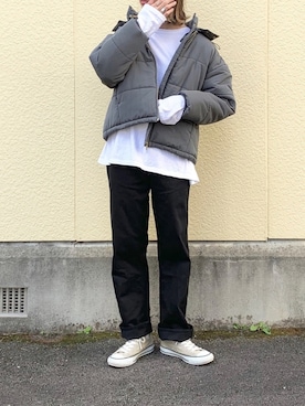 「AZUL ENCANTO（アズールエンカント）のアイテム（ジャケット/アウター）」を使った、たろ☺︎さん（レディース・165cm）の秋コーディネート