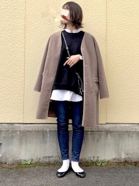 「URBAN RESEARCH Sonny Label（アーバンリサーチサニーレーベル）のアイテム（ムートンコート）」を使った、たろ☺︎さん（レディース・165cm）の秋コーディネート