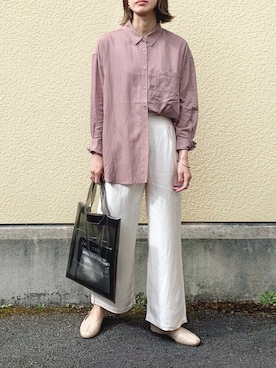 「rectangle（レクタングル）のアイテム（シューズ）」を使った、たろ☺︎さん（レディース・165cm）の春コーディネート