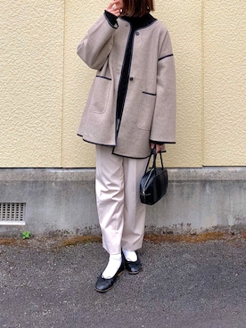 「tiptop（ティップトップ）のアイテム（その他アウター）」を使った、たろ☺︎さん（レディース・165cm）の秋コーディネート
