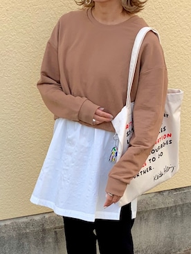 「kipling（キプリング）のアイテム」を使った、たろ☺︎さん（レディース・165cm）の秋コーディネート