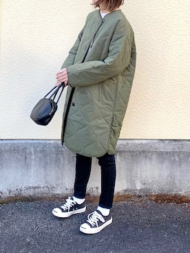 「AMERICAN HOLIC（アメリカンホリック）のアイテム（その他アウター）」を使った、たろ☺︎さん（レディース・165cm）の冬コーディネート
