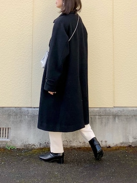 「Steven Alan（スティーブンアラン）のアイテム（ステンカラーコート）」を使った、たろ☺︎さん（レディース・165cm）の冬コーディネート