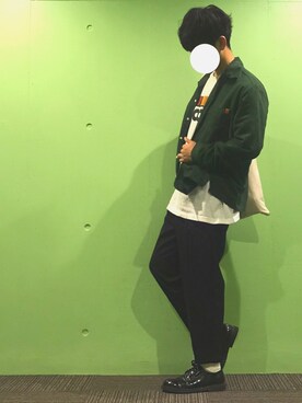 「UNIVERSAL OVERALL（ユニバーサルオーバーオール）のアイテム（その他アウター）」を使った、RRR®︎さん（メンズ・169cm）の秋コーディネート