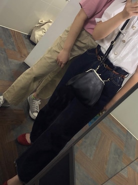 「アプレジュール」｜「アイテム（デニムパンツ）」を使った、こまさん（レディース・154cm）の夏コーディネート
