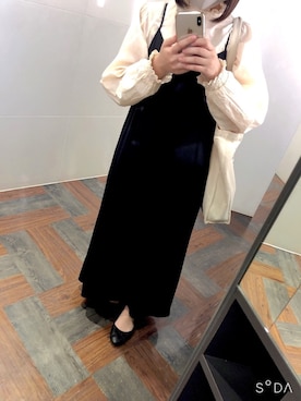 「apres jour（アプレジュール）のアイテム（バレエシューズ）」を使った、こまさん（レディース・154cm）の秋コーディネート