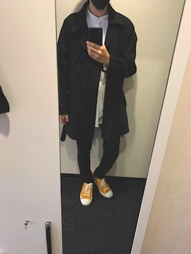 「CASPER JOHN（キャスパージョン）のアイテム（ピーコート）」を使った、ふじまさん（メンズ・174cm）の冬コーディネート