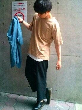 「ダニエルウェリントン」｜「アイテム（その他シューズ）」を使った、キイロトリ🐥さん（メンズ・173cm）の夏コーディネート