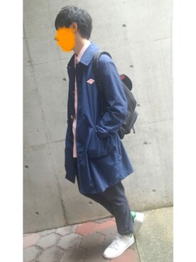 「BANANA REPUBLIC」｜「アイテム（ステンカラーコート）」を使った、キイロトリ🐥さん（メンズ・174cm）の夏コーディネート