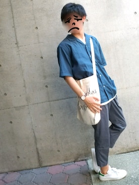 「Daniel Wellington（ダニエルウェリントン）の【Daniel Wellington】レザーバンド３６ＭＭ（アナログ腕時計）」を使った、キイロトリ🐥さん（メンズ・174cm）の夏コーディネート