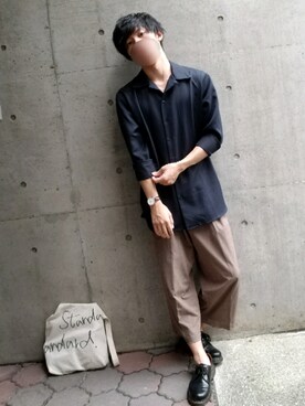 「ダニエルウェリントン」｜「アイテム（その他シューズ）」を使った、キイロトリ🐥さん（メンズ・174cm）の秋コーディネート