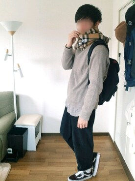 「Daniel Wellington（ダニエルウェリントン）の【Daniel Wellington】レザーバンド３６ＭＭ（アナログ腕時計）」を使った、キイロトリ🐥さん（メンズ・175cm）の秋コーディネート