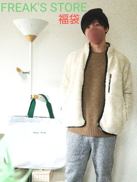 「福袋コーデ」｜「アイテム（福袋/福箱）」を使った、キイロトリ🐥さん（メンズ・175cm）の冬コーディネート