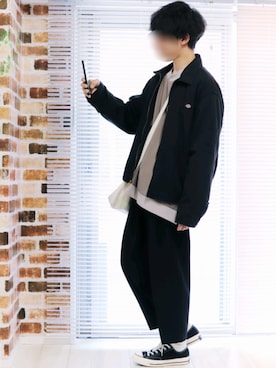 「Dickies（ディッキーズ）のアイテム（ブルゾン）」を使った、キイロトリ🐥さん（メンズ・175cm）の春コーディネート