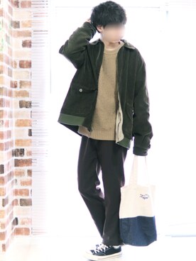 「BEAMS（ビームス）のアイテム（スラックス）」を使った、キイロトリ🐥さん（メンズ・175cm）の春コーディネート