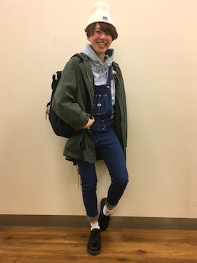 「スプリングSENSEOFPLACE」｜「アイテム（モッズコート）」を使った、azuさん（レディース・159cm）の春コーディネート