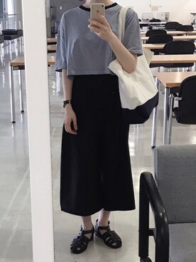 「Marc by Marc Jacobs（マークバイマークジェイコブス）のアイテム（アナログ腕時計）」を使った、pupp  yさん（レディース・159cm）の夏コーディネート