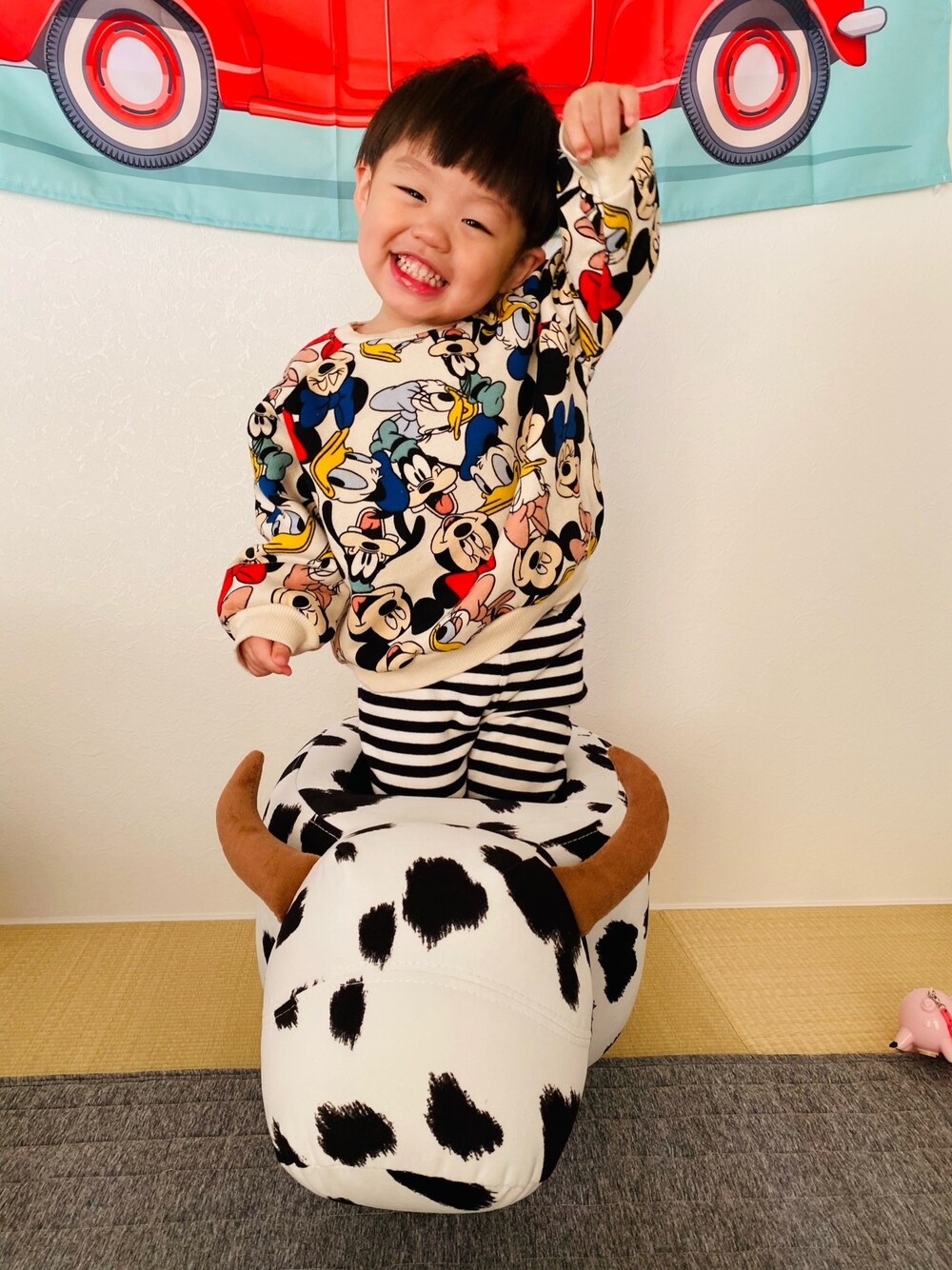 「kids、カジュアルコーデ、おとこのこ、キッズファッション、スウェット」｜「ZARAのアイテム（スウェット、その他）」を使った、chikeboy12さん（キッズ・90cm）の冬コーディネートの1枚目の写真