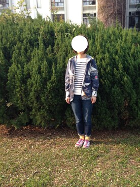 「pattern」｜「アイテム（その他アウター）」を使った、Yan Kwanさん（レディース・160cm）の冬コーディネート