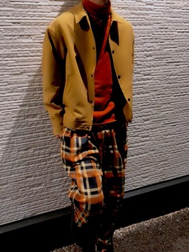 「アイテム（その他アウター、ゴールド系）」を使った、kさん（メンズ・181cm）の春コーディネート