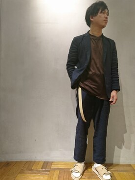 三浦準矢さん（メンズ・166cm）の春コーディネート