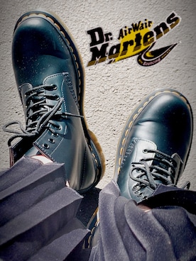 「Dr. Martens（ドクターマーチン）のDr.Martens ドクターマーチン 1460Z 8EYE BOOT 8ホールブーツ 11822006 BLACK（ブーツ）」を使った、なっ！！さん（レディース・167cm）の春コーディネート