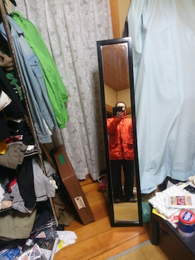 「Right-on（ライトオン）のアイテム（マウンテンパーカー）」を使った、柏瀬賢二さん（メンズ・158cm）の冬コーディネート
