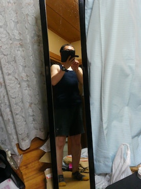 「JUNMEN（ジュンメン）のアイテム（パンツ）」を使った、柏瀬賢二さん（メンズ・158cm）の春コーディネート