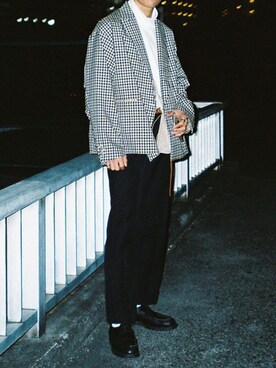 「UNIQLO（ユニクロ）のタートルネックT（長袖）（Tシャツ/カットソー）」を使った、りょ！さん（メンズ・175cm）の冬コーディネート