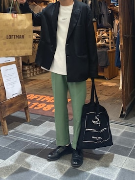 「ADER error」｜「アイテム（ジャケット/アウター）」を使った、りょ！さん（メンズ・175cm）の春コーディネート