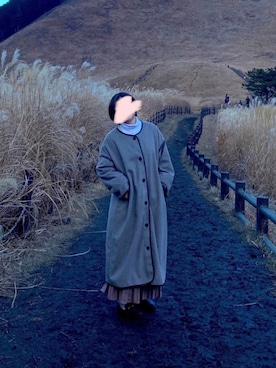 「apres jour mignon（アプレジュールミニョン）のアイテム（ノーカラージャケット）」を使った、Ⓜ︎さん（レディース・160cm）の冬コーディネート