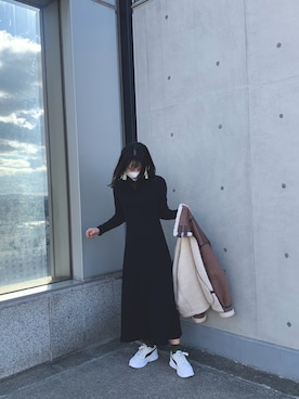 「MERLOT（メルロー）のアイテム（その他アウター）」を使った、suzuki tsuguha👸🏼さん（レディース・155cm）の秋コーディネート
