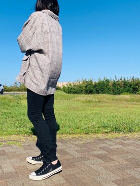「チェック柄に恋してる」｜「アイテム（福袋/福箱）」を使った、こあさん（レディース・157cm）の秋コーディネート