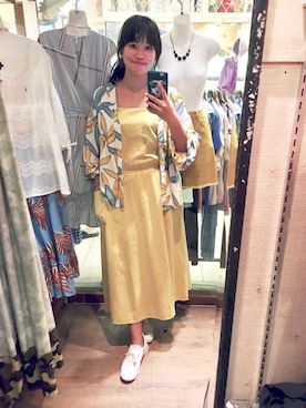 「UNKNOWN.（アンノウン）のアイテム（シューズ）」を使った、Kaitlyn Liuさん（レディース・163cm）の夏コーディネート