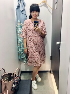 「UNKNOWN.（アンノウン）のアイテム（バッグ）」を使った、Kaitlyn Liuさん（レディース・163cm）の夏コーディネート